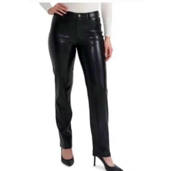 Joie Black Faux Leather Pants Limited Edition Size 16 NWT - Picture 1 of 10